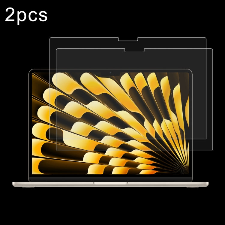 For Macbook Air 15.3 2023/2024/2025 2pcs 0.26mm 9H Surface Hardness Explosion-proof Tempered Glass Film - Screen Protectors by PMC Jewellery | Online Shopping South Africa | PMC Jewellery | Buy Now Pay Later Mobicred