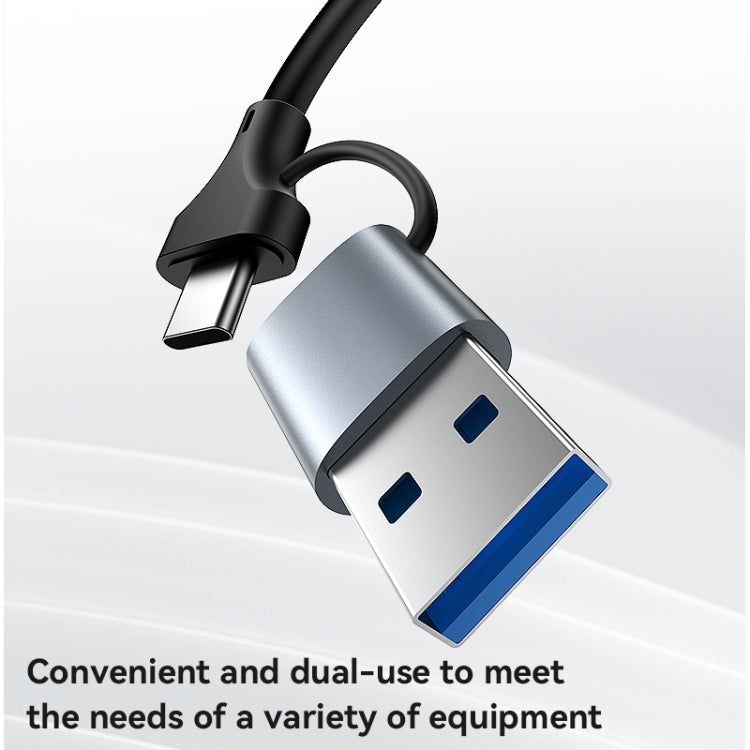 Yesido HB26 2 in 1 USB+USB-C/Type-C to Ethernet Adapter(Grey) - free shipping - PMC Jewellery - Order now!