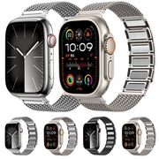 For Apple Watch 38mm Magnetic Clasp Braided Chain Stainless Steel Watch Band(Silver)