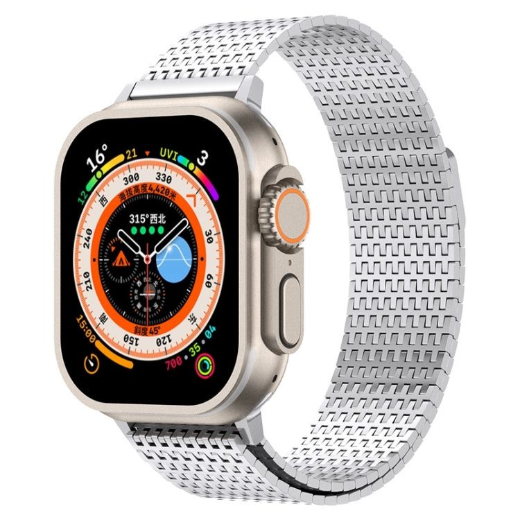 For Apple Watch SE 2022 40mm Milanese Loop Magnetic Clasp Stainless Steel Watch Band(Silver) - Watch Bands by PMC TechLife | Online Shopping South Africa | PMC TechLife