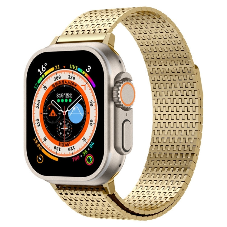 For Apple Watch Series 2 38mm Milanese Loop Magnetic Clasp Stainless Steel Watch Band(Gold) - Watch Bands by PMC TechLife | Online Shopping South Africa | PMC TechLife