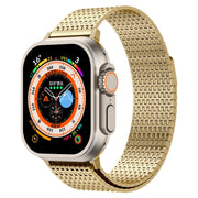 For Apple Watch 38mm Milanese Loop Magnetic Clasp Stainless Steel Watch Band(Gold)