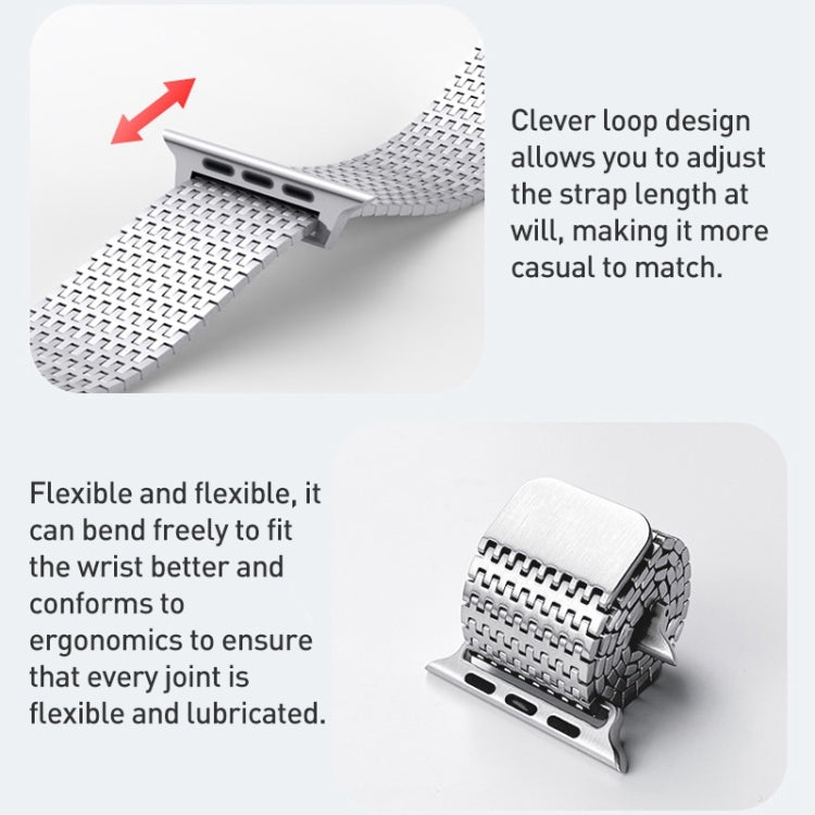 For Apple Watch 38mm Milanese Loop Magnetic Clasp Stainless Steel Watch Band(Silver)