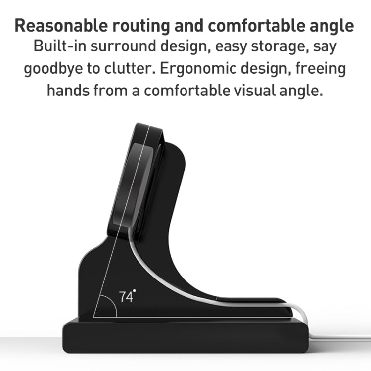 For Apple Watch Series Smart Watch Charging Stand PC Base(Black) - Charger / Holder by PMC TechLife | Online Shopping South Africa | PMC TechLife | Buy Now Pay Later Mobicred