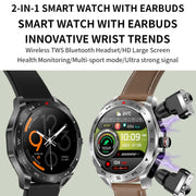 T95 1.52 inch BT5.0 Smart Sport Watch with Earbuds, Support Bluetooth Call / Blood Oxygen / Heart Rate / Blood Pressure Health Monitor(Silver)