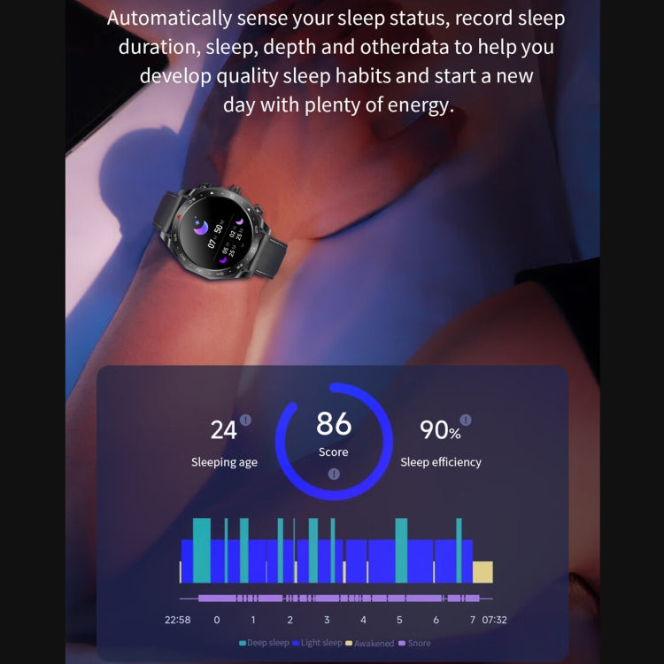 T95 1.52 inch BT5.0 Smart Sport Watch with Earbuds, Support Bluetooth Call / Blood Oxygen / Heart Rate / Blood Pressure Health Monitor(Black)