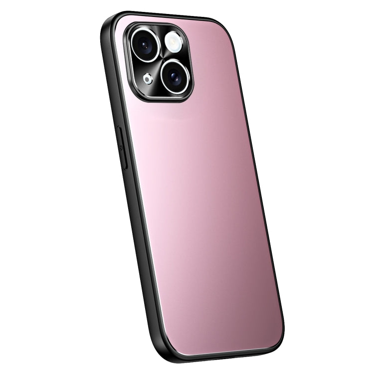 For iPhone 15 Plus R-JUST RJ-61 Electroplating Frosted TPU + PC Phone Case(Pink) - iPhone 15 Plus Cases by R-JUST | Online Shopping South Africa | PMC TechLife