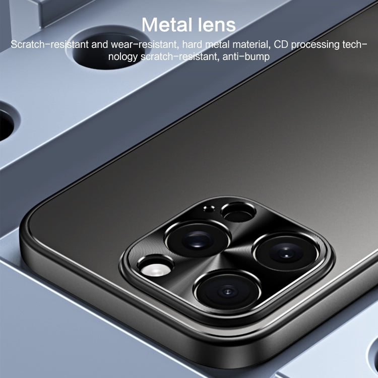 For iPhone 12 Pro R-JUST RJ-61 Electroplating Frosted TPU + PC Phone Case(Pink) - iPhone 12 / 12 Pro Cases by R-JUST | Online Shopping South Africa | PMC TechLife