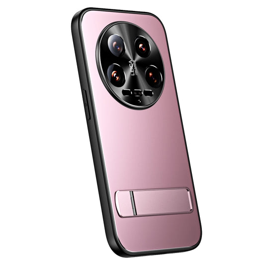 For Xiaomi 14 Ultra R-JUST RJ-61 Electroplating Frosted TPU + PC Phone Case with Holder(Pink) - free shipping - PMC Jewellery - Order now!