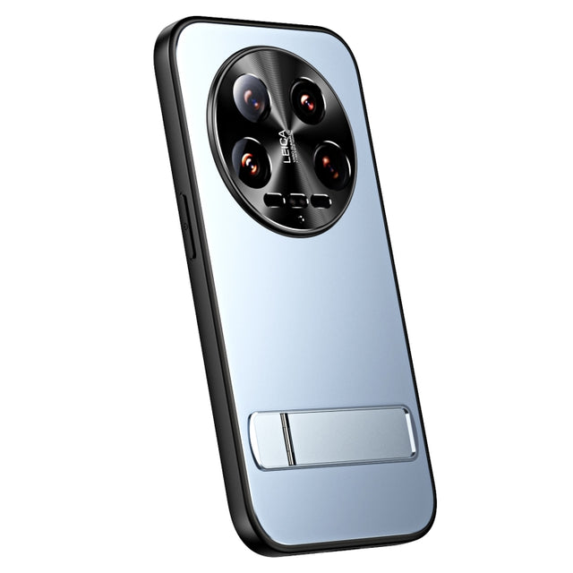 For Xiaomi 14 Ultra R-JUST RJ-61 Electroplating Frosted TPU + PC Phone Case with Holder(Blue)