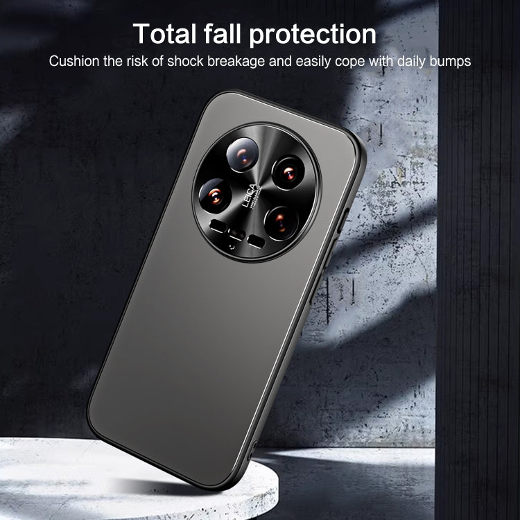 For Xiaomi 14 Ultra R-JUST RJ-61 Electroplating Frosted TPU + PC Phone Case with Holder(Blue) - 14 Ultra Cases by R-JUST | Online Shopping South Africa | PMC TechLife | Buy Now Pay Later Mobicred