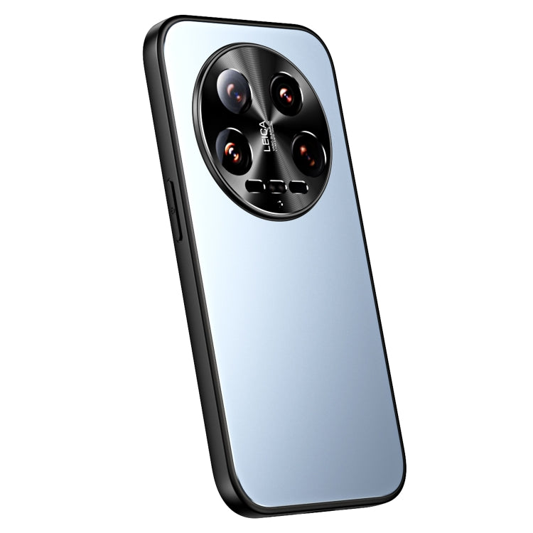 For Xiaomi 14 Ultra R-JUST RJ-61 Electroplating Frosted TPU + PC Phone Case(Blue) - 14 Ultra Cases by R-JUST | Online Shopping South Africa | PMC TechLife