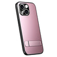 For iPhone 13 R-JUST RJ-61 Electroplating Frosted TPU + PC Phone Case with Holder(Pink) - free shipping - PMC TechLife - Order now!