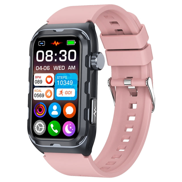 TK79 1.47 inch IP68 Water-resistant Smart Watch, Support ECG / Blood Glucose / Blood Oxygen Monitoring / Uric Acid(Pink)
