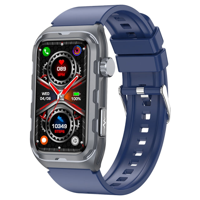 TK79 1.47 inch IP68 Water-resistant Smart Watch, Support ECG / Blood Glucose / Blood Oxygen Monitoring / Uric Acid(Blue)