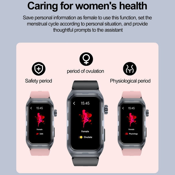TK79 1.47 inch IP68 Water-resistant Smart Watch, Support ECG / Blood Glucose / Blood Oxygen Monitoring / Uric Acid(Beige)