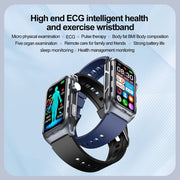 TK79 1.47 inch IP68 Water-resistant Smart Watch, Support ECG / Blood Glucose / Blood Oxygen Monitoring / Uric Acid(Beige)