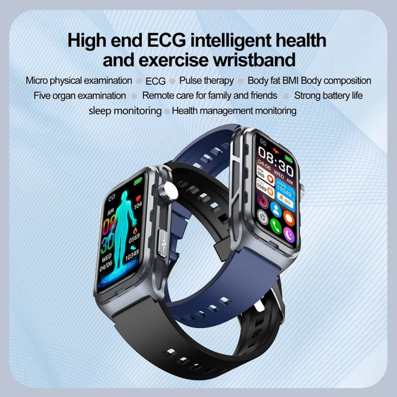 TK79 1.47 inch IP68 Water-resistant Smart Watch, Support ECG / Blood Glucose / Blood Oxygen Monitoring / Uric Acid(Beige)