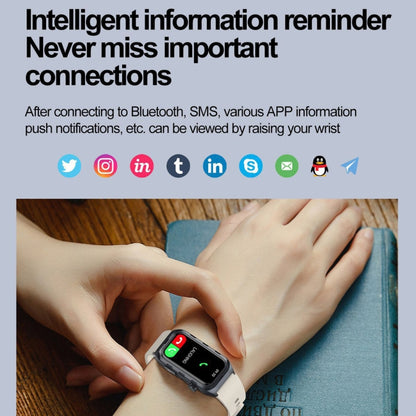 TK79 1.47 inch IP68 Waterproof Smart Watch, Support ECG / Blood Glucose / Blood Oxygen Monitoring / Uric Acid(Beige) - Smart Wristbands by PMC Jewellery | Online Shopping South Africa | PMC Jewellery | Buy Now Pay Later Mobicred