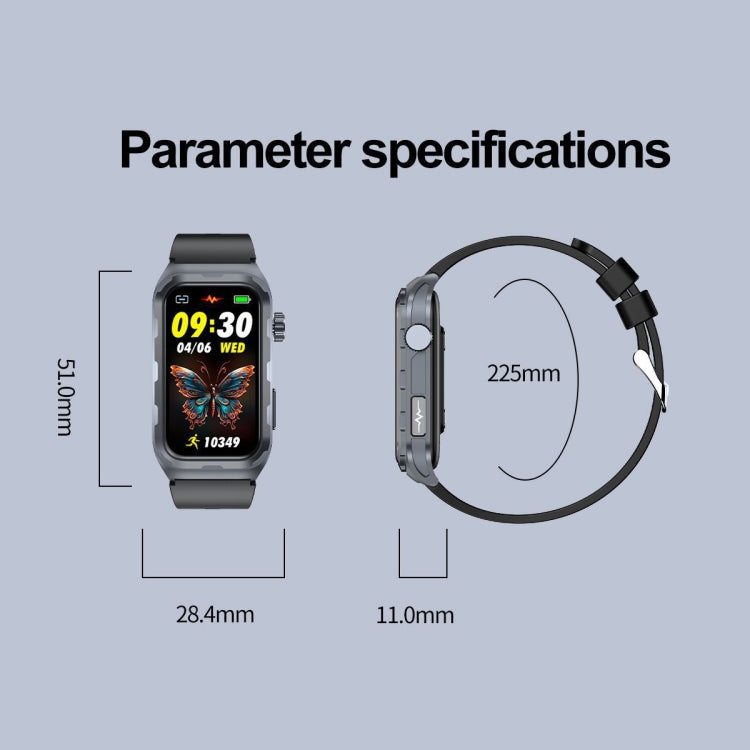 TK79 1.47 inch IP68 Water-resistant Smart Watch, Support ECG / Blood Glucose / Blood Oxygen Monitoring / Uric Acid(Beige)