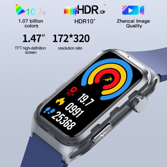 TK79 1.47 inch IP68 Water-resistant Smart Watch, Support ECG / Blood Glucose / Blood Oxygen Monitoring / Uric Acid(Beige)