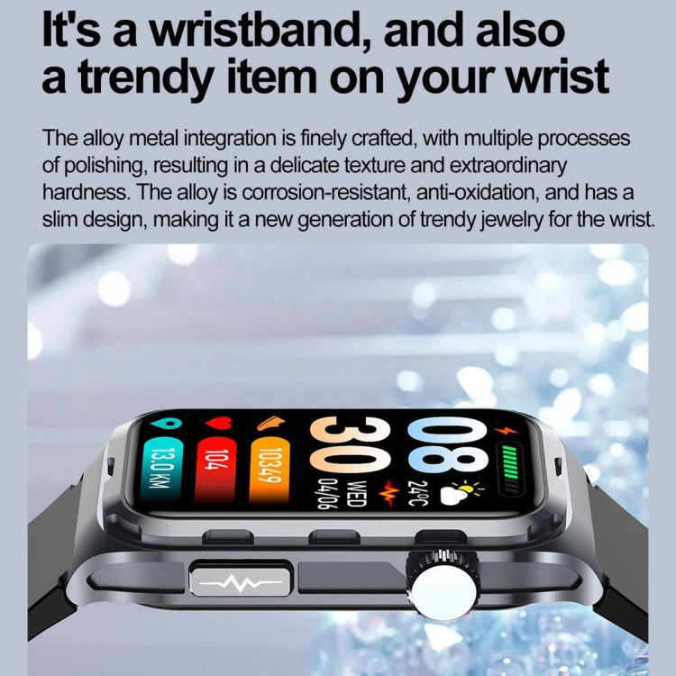 TK79 1.47 inch IP68 Waterproof Smart Watch, Support ECG / Blood Glucose / Blood Oxygen Monitoring / Uric Acid(Beige) - Smart Wristbands by PMC Jewellery | Online Shopping South Africa | PMC Jewellery | Buy Now Pay Later Mobicred