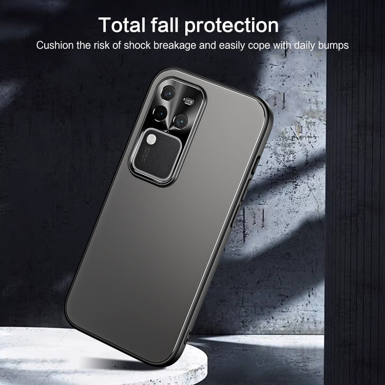 For vivo S18 Pro R-JUST RJ-61 Electroplating Frosted TPU + PC Phone Case(Blue)
