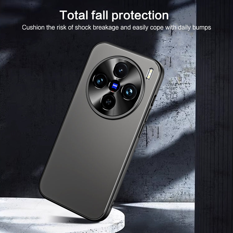 For vivo X100 / X100 Pro R-JUST RJ-61 Electroplating Frosted TPU + PC Phone Case(Grey) - vivo Cases by R-JUST | Online Shopping South Africa | PMC TechLife | Buy Now Pay Later Mobicred