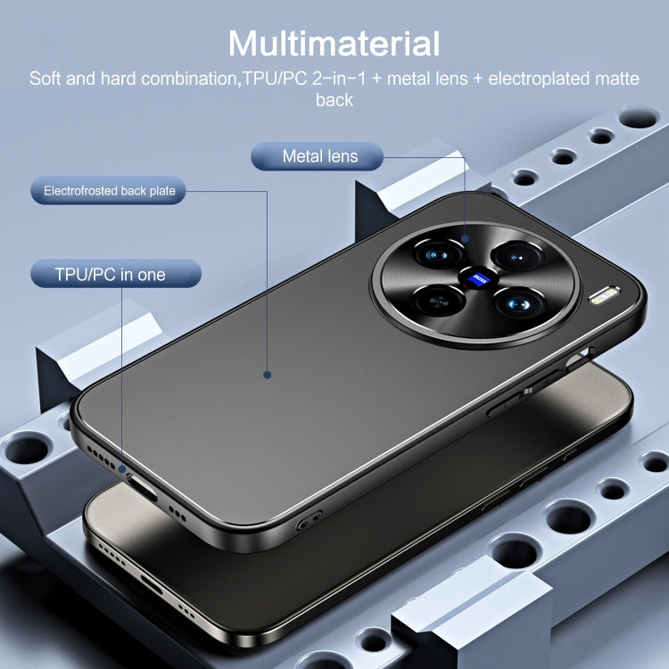 For vivo X100 / X100 Pro R-JUST RJ-61 Electroplating Frosted TPU + PC Phone Case(Silver) - X100 Cases by R-JUST | Online Shopping South Africa | PMC TechLife