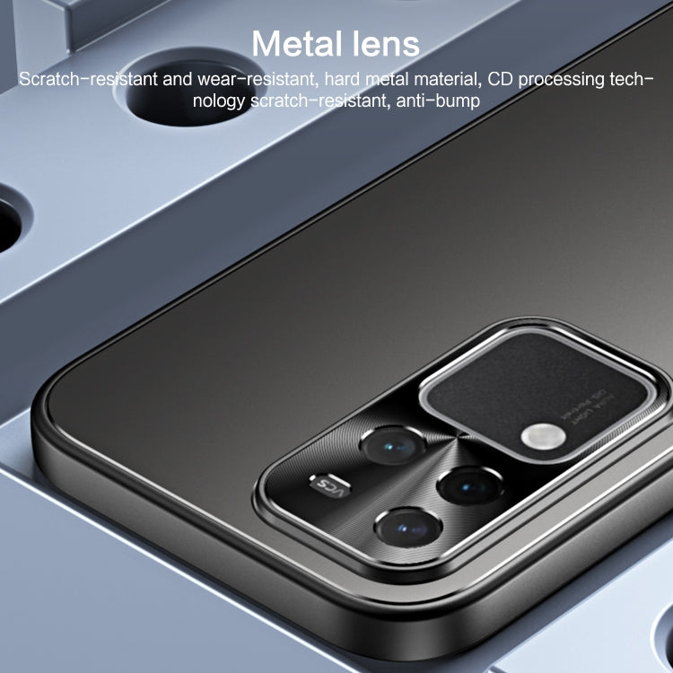 For vivo S18 Pro R-JUST RJ-61 Electroplating Frosted TPU + PC Phone Case with Holder(Grey) - S18 Pro Cases by R-JUST | Online Shopping South Africa | PMC TechLife