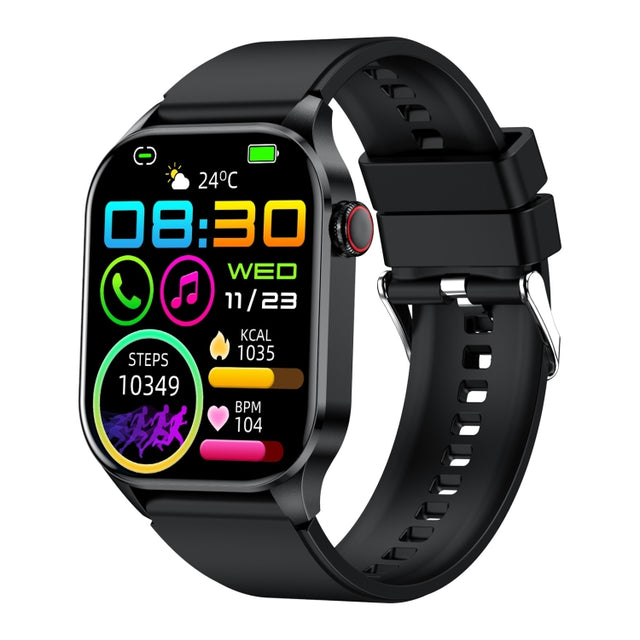 T98 2.04 inch IP68 Water-resistant Bluetooth Call Smart Watch, Support Blood Oxygen Monitoring(Black)