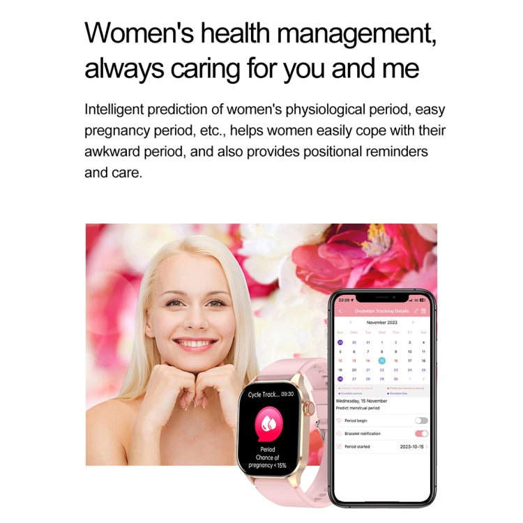 T98 2.04 inch IP68 Waterproof Bluetooth Call Smart Watch, Support Blood Oxygen Monitoring(Beige) - Smart Wristbands by PMC TechLife | Online Shopping South Africa | PMC TechLife