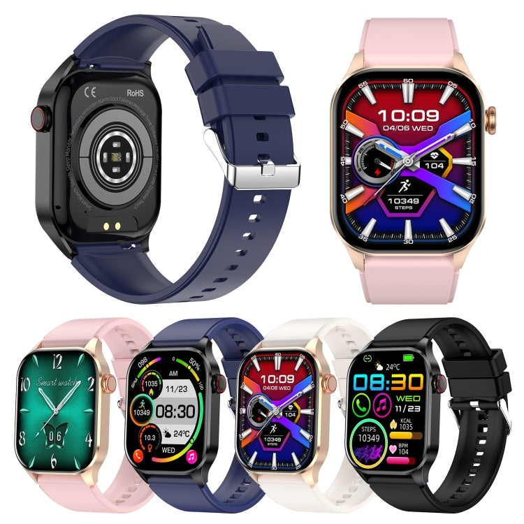 T98 2.04 inch IP68 Water-resistant Bluetooth Call Smart Watch, Support Blood Oxygen Monitoring(Black)