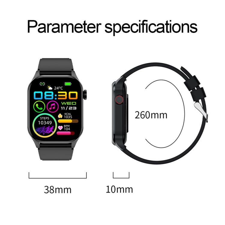 T98 2.04 inch IP68 Water-resistant Bluetooth Call Smart Watch, Support Blood Oxygen Monitoring(Blue)