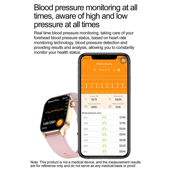 T98 2.04 inch IP68 Water-resistant Bluetooth Call Smart Watch, Support Blood Oxygen Monitoring(Beige)