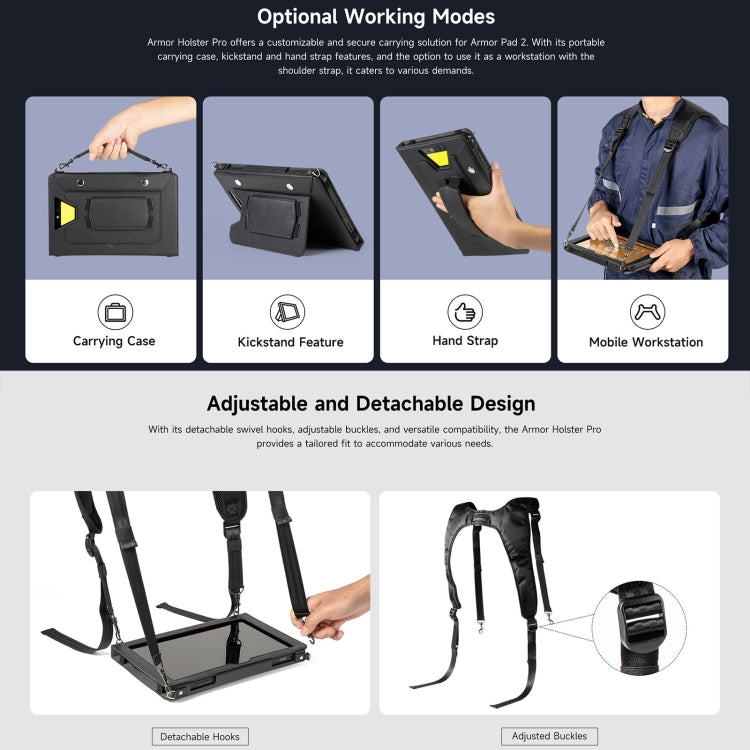 For Ulefone Armor Pad 2 Ulefone 4 in 1 Multi-purpose Tablet Carry Case(Black) - free shipping - PMC Jewellery - Order now!