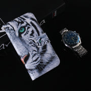 For Google Pixel 9 Pro Coloured Drawing Flip Leather Phone Case(Tiger)