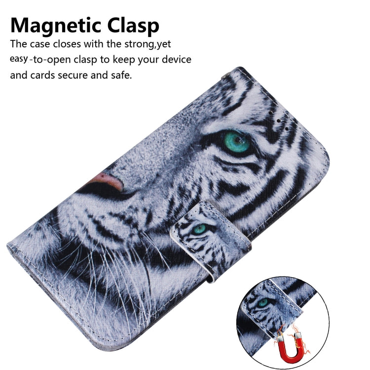 For Google Pixel 9 Pro Coloured Drawing Flip Leather Phone Case(Tiger) - Google Cases by PMC TechLife | Online Shopping South Africa | PMC TechLife | Buy Now Pay Later Mobicred
