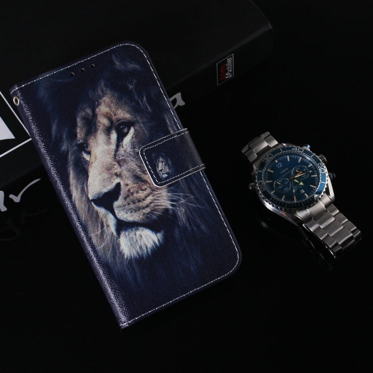 For Google Pixel 9 Coloured Drawing Flip Leather Phone Case(Lion)