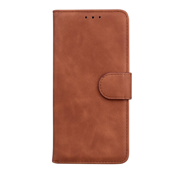 For Google Pixel 9 Pro Skin Feel Pure Color Flip Leather Phone Case(Brown)