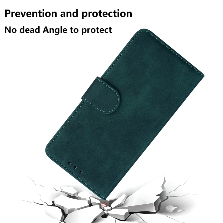 For Google Pixel 9 Skin Feel Pure Color Flip Leather Phone Case(Green) - Google Cases by PMC TechLife | Online Shopping South Africa | PMC TechLife | Buy Now Pay Later Mobicred