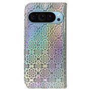 For Google Pixel 9 Pro Colorful Magnetic Buckle Leather Phone Case(Silver)