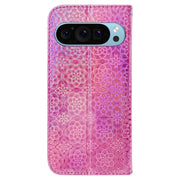 For Google Pixel 9 Pro Colorful Magnetic Buckle Leather Phone Case(Pink)