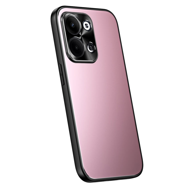 For OPPO Reno9 Pro+ R-JUST RJ-61 Electroplating Frosted TPU + PC Phone Case(Pink) - OPPO Cases by R-JUST | Online Shopping South Africa | PMC TechLife
