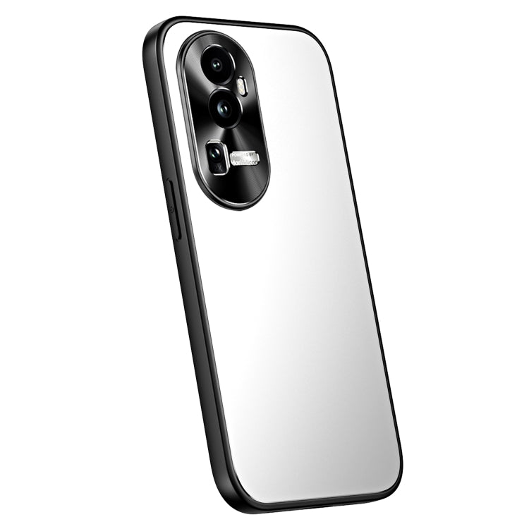 For OPPO Reno10 / Reno10 Pro Global R-JUST RJ-61 Electroplating Frosted TPU + PC Phone Case(Silver) - OPPO Cases by R-JUST | Online Shopping South Africa | PMC TechLife