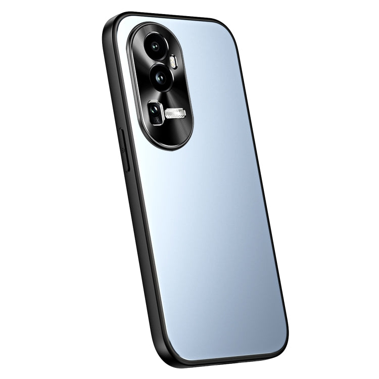 For OPPO Reno10 / Reno10 Pro Global R-JUST RJ-61 Electroplating Frosted TPU + PC Phone Case(Blue) - OPPO Cases by R-JUST | Online Shopping South Africa | PMC TechLife | Buy Now Pay Later Mobicred