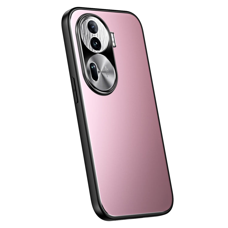 For OPPO Reno11 Global R-JUST RJ-61 Electroplating Frosted TPU + PC Phone Case(Pink) - Reno11 Cases by R-JUST | Online Shopping South Africa | PMC TechLife