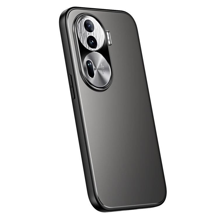 For OPPO Reno11 Pro Global R-JUST RJ-61 Electroplating Frosted TPU + PC Phone Case(Grey) - Reno11 Pro Cases by R-JUST | Online Shopping South Africa | PMC TechLife