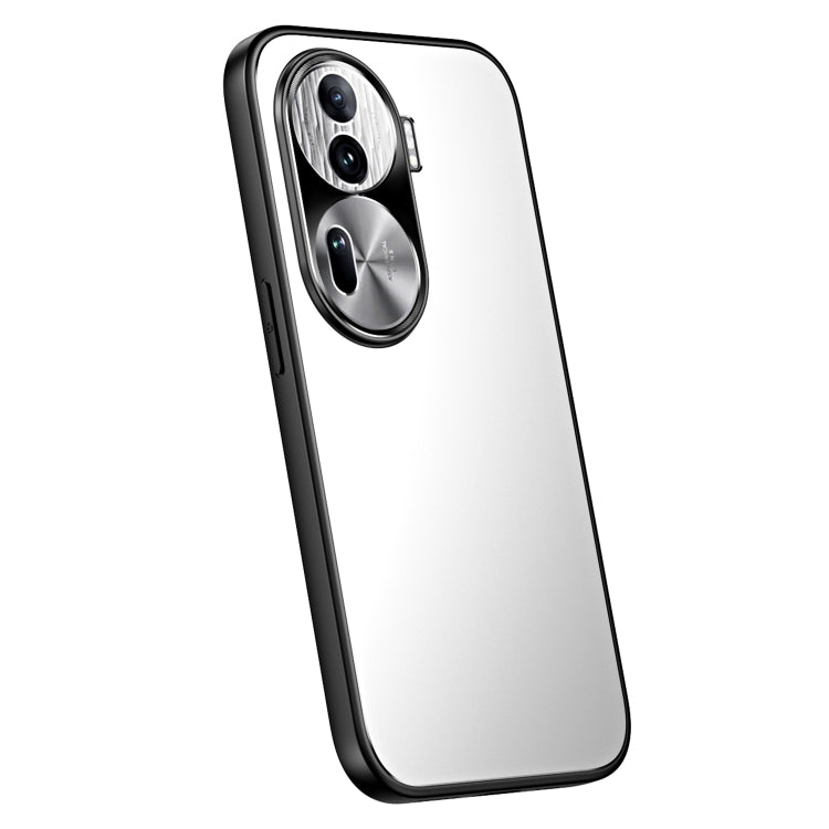 For OPPO Reno11 Pro Global R-JUST RJ-61 Electroplating Frosted TPU + PC Phone Case(Silver) - Reno11 Pro Cases by R-JUST | Online Shopping South Africa | PMC TechLife