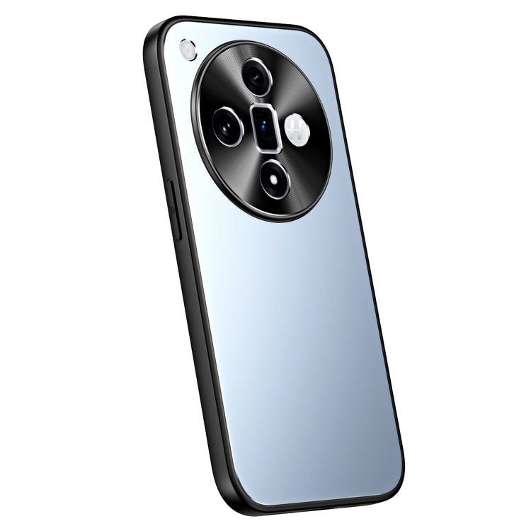 For OPPO Find X7 R-JUST RJ-61 Electroplating Frosted TPU + PC Phone Case(Blue) - OPPO Cases by R-JUST | Online Shopping South Africa | PMC TechLife | Buy Now Pay Later Mobicred